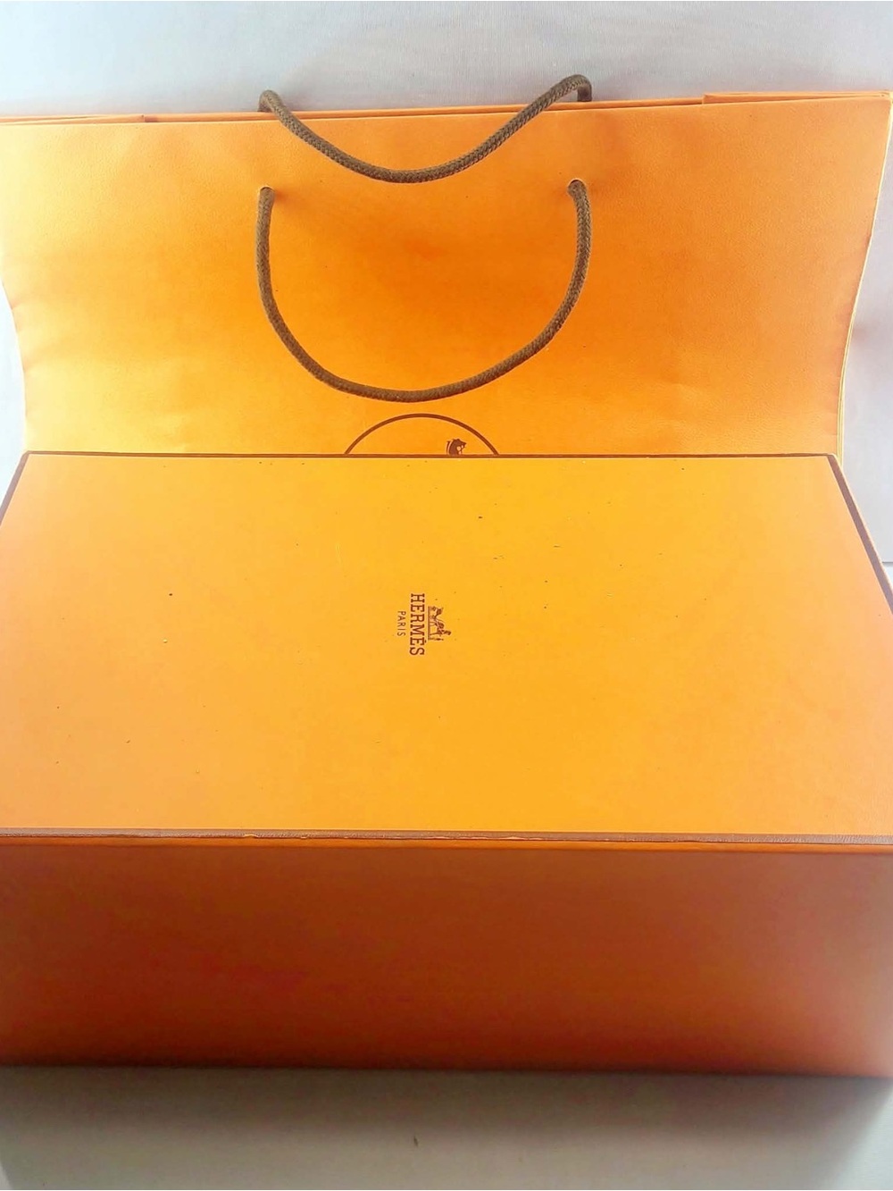 Hermes Orange Gift Box and Shopping Bag